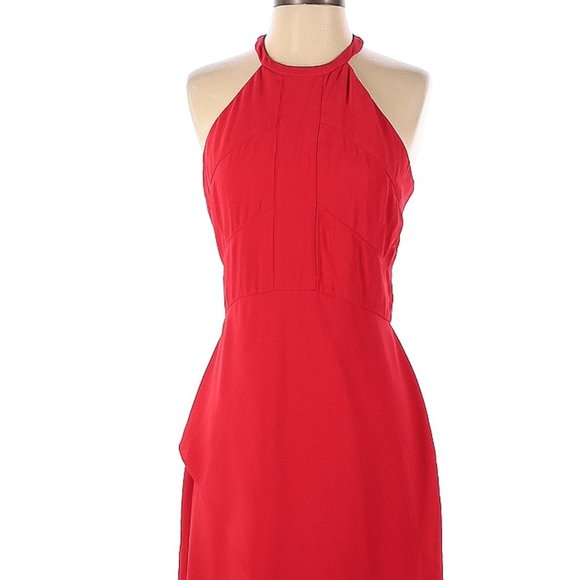 Amanda Uprichard Dresses & Skirts - Amanda Uprichard Red Halter Cocktail Dress